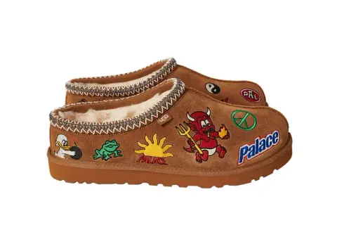 UGG x Palace Tasman Chestnut Slippers
