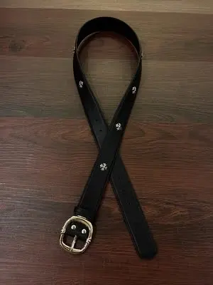 Be Careful of Cuffs"Ch Style Classic Cross Flower Retro Fashion Belt Casual Versatile Jeans Men and Women Belt
