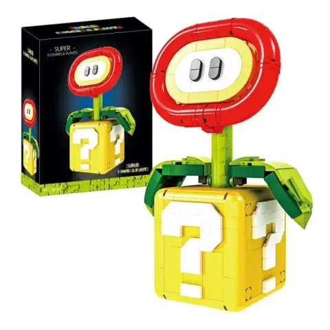 Building Blocks Piranha Plant Fire Flower Building Blocks Girls Assembling Toys