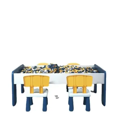 Multifunctional LEGO-compatible play table for children – an educational building set.