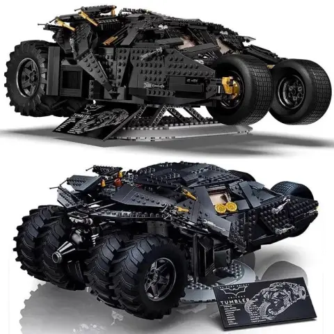 LEGO-compatible Dark Knight Batmobile building block model toy