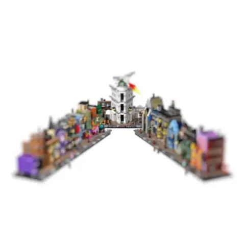 LEGO-compatible Harry Potter Series 76444 Mini Diagon Alley Building Set – Collectible Display Model