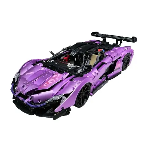 1:8 Scale Electroplated Purple Technic Building Block Model Toy – Compatible with LEGO McLaren P1 Limited Edition Supercar
