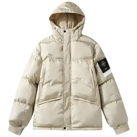 Stone Island Crinkle Reps Down Puffer Jacket Black Coat Medium