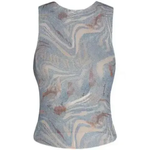 I.AM.GIA Blue Swirl Sheer Izar Tank