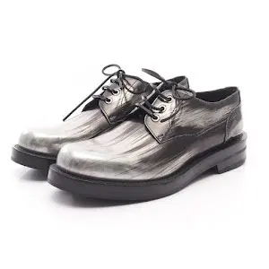 Dior Metallic Silver Leather Loafers Shoes