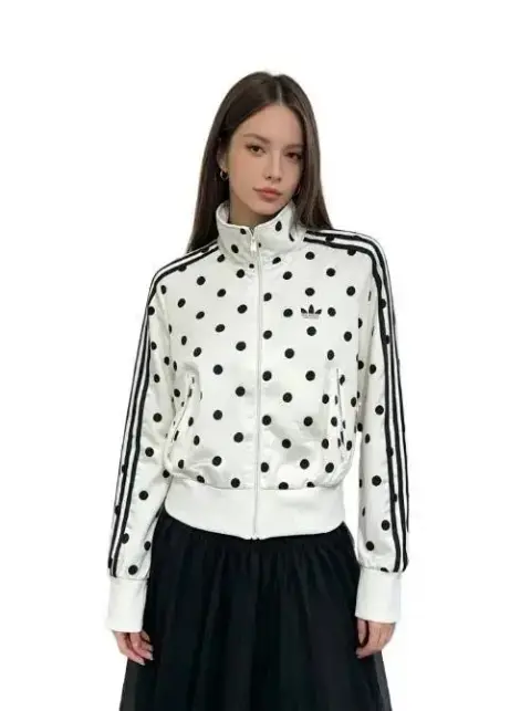 Adidas Women's Satin Polka Dots TT Track Jacket