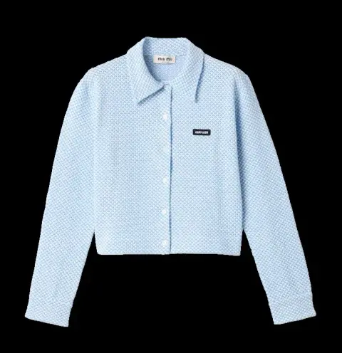White / Sky Blue Cotton shirt