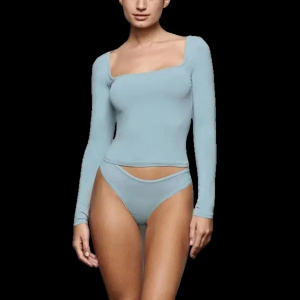 SKIM Square Neck Long Sleeve Top