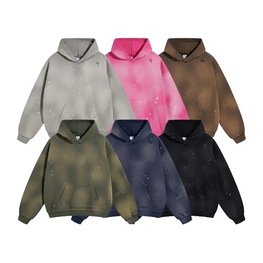 Blank Paint Splatter Hoodies