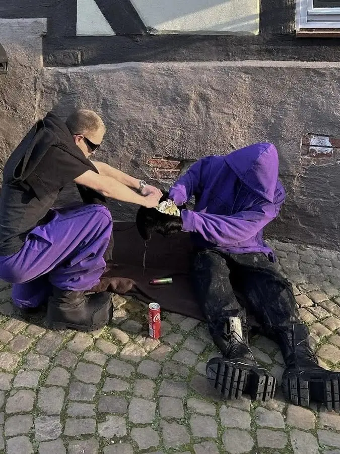 Anonymous Club Purple Sweatpants