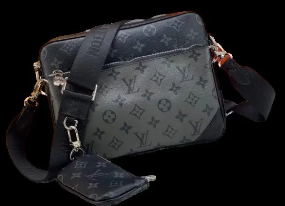 Louis Vuitton black satchel letter travel bag Messenger Bag