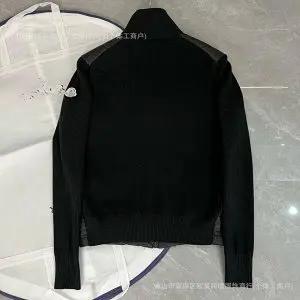 European Station Foreign Trade New M Home Knitted Stitching Down Jacket in stock Stand Collar Casual Fashion Men's and Women's Coat