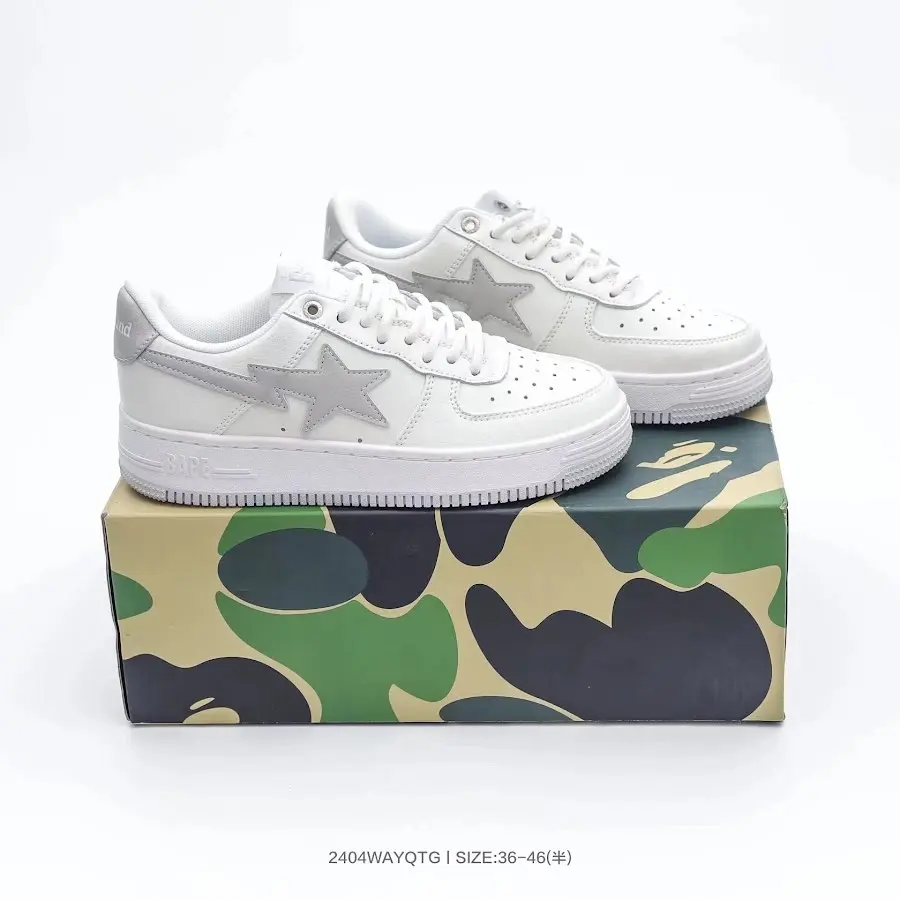 Bapesta low Black and white