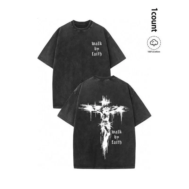 Cross & Faith Over Fear Cotton Tee