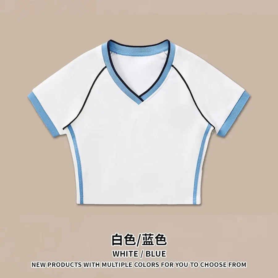 Women's Color Block Crop Tee