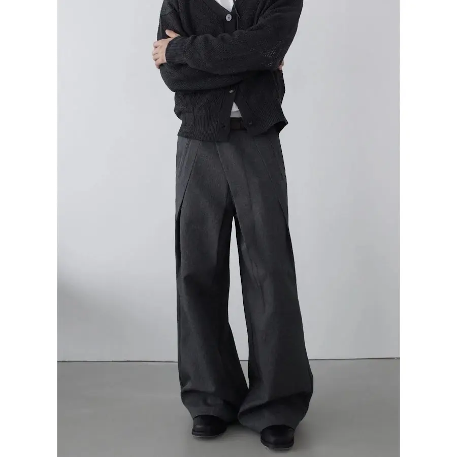 Pleated Wide Leg Trousers