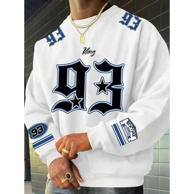 English Print Casual Sweatshirt