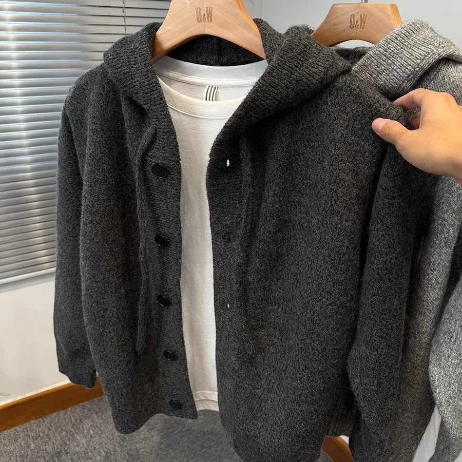 Hooded Knit Cardigan