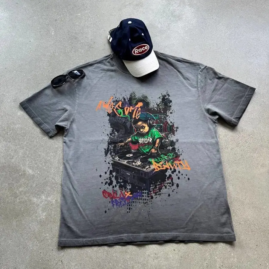 Washed Cartoon Graphic Tee