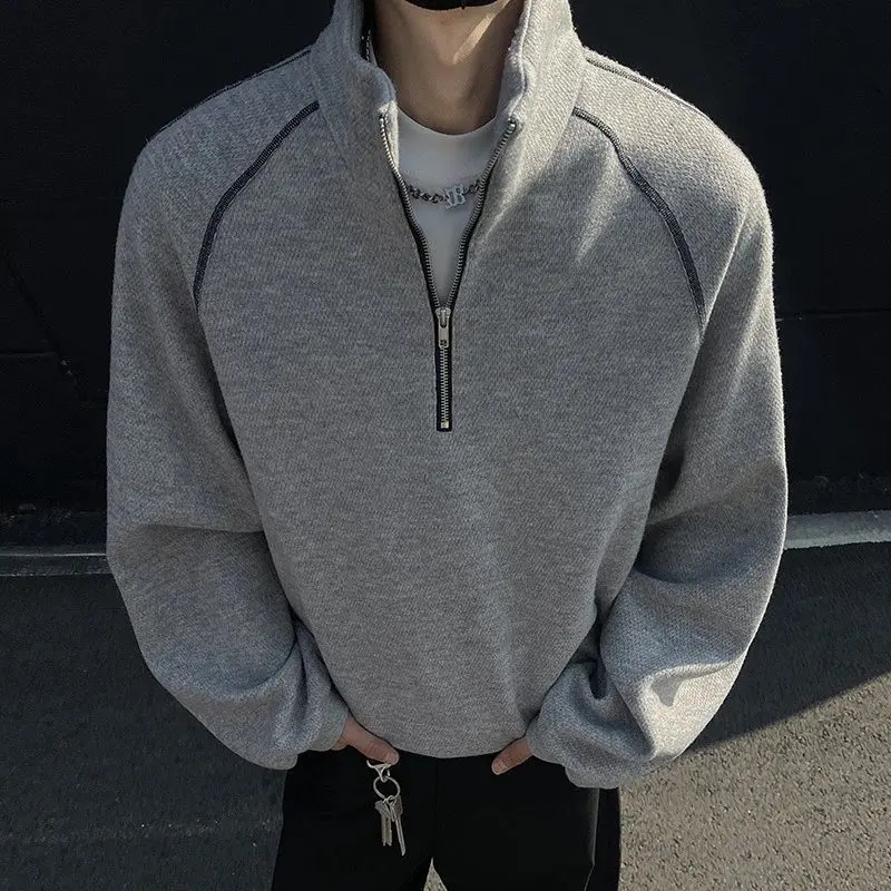 Half Zip Mock Neck Sweatshirt