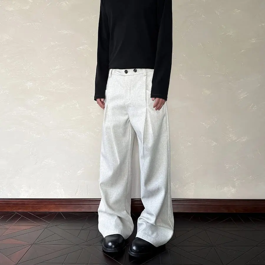 Linen Pleated Trousers