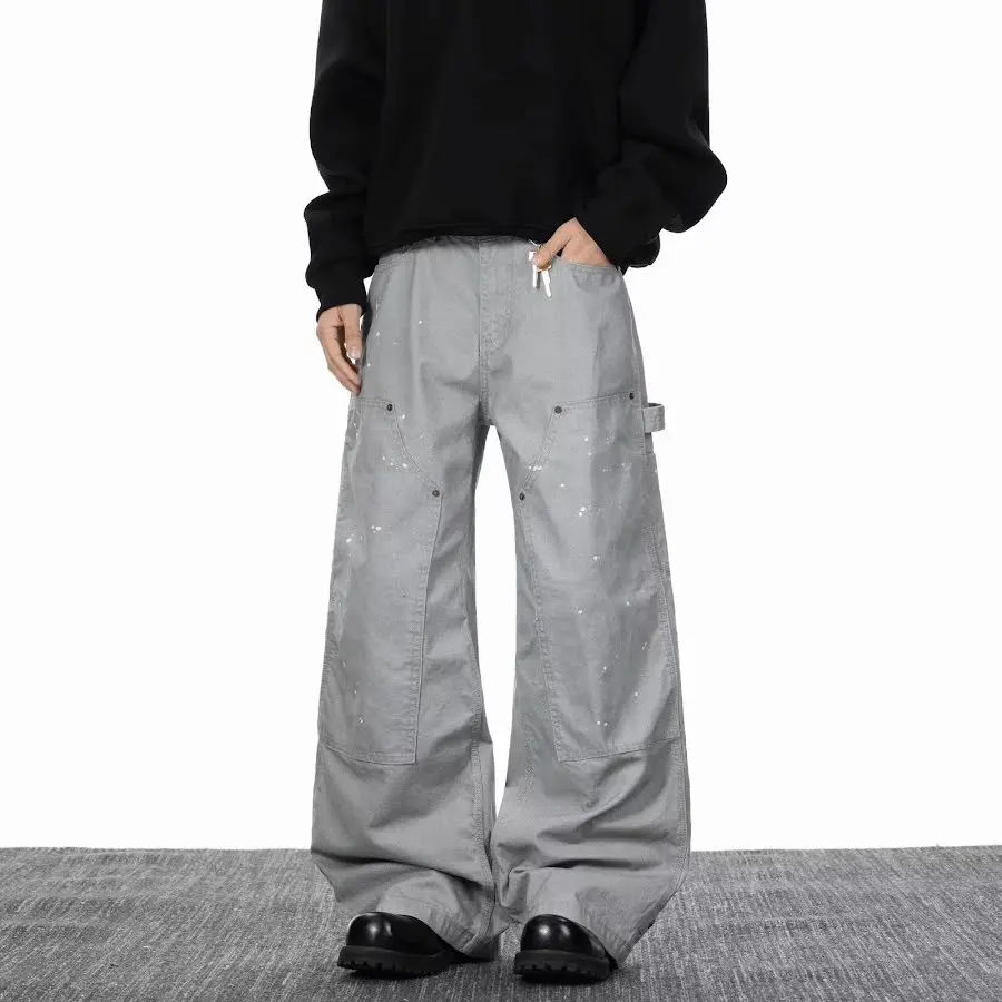 Vintage Washed Wide Leg Pants