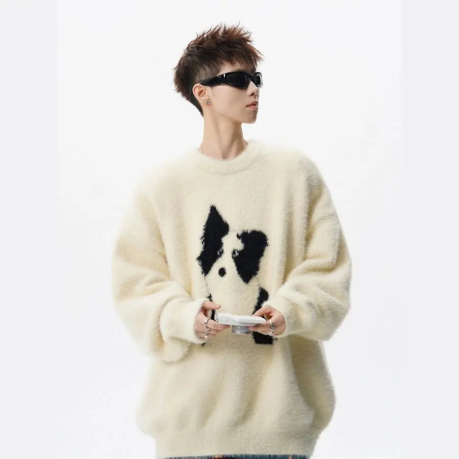 Cartoon Dog Knit Sweater