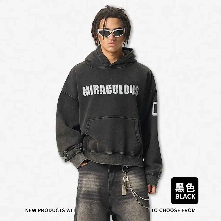 Boxy Washed Graphic Hoodie