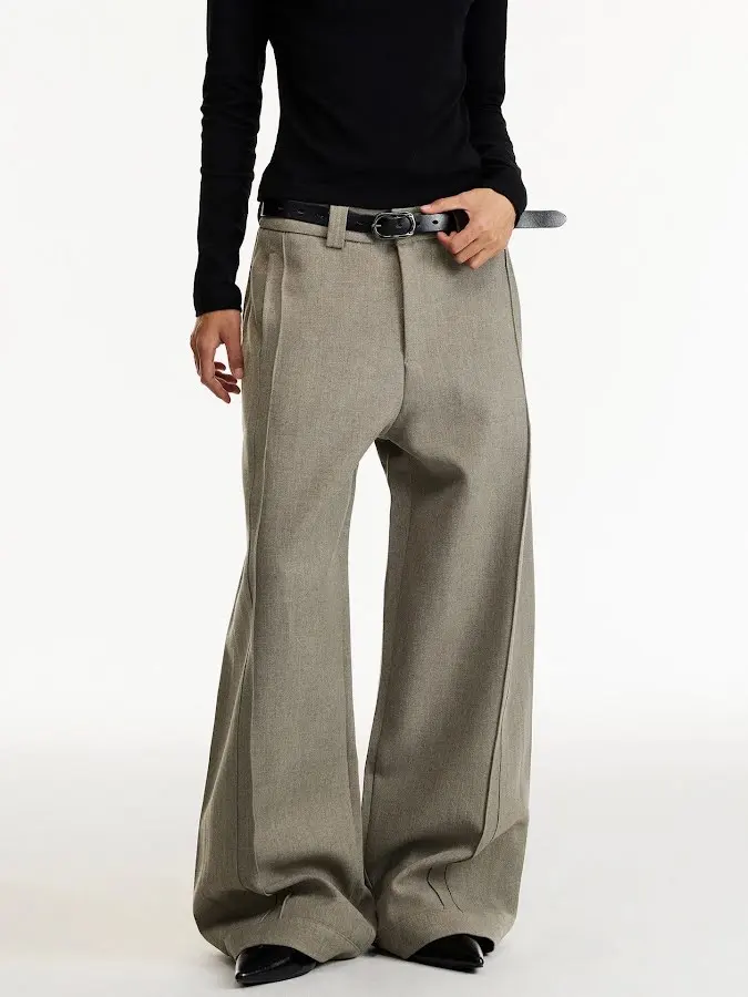 Wide Leg Casual Trousers