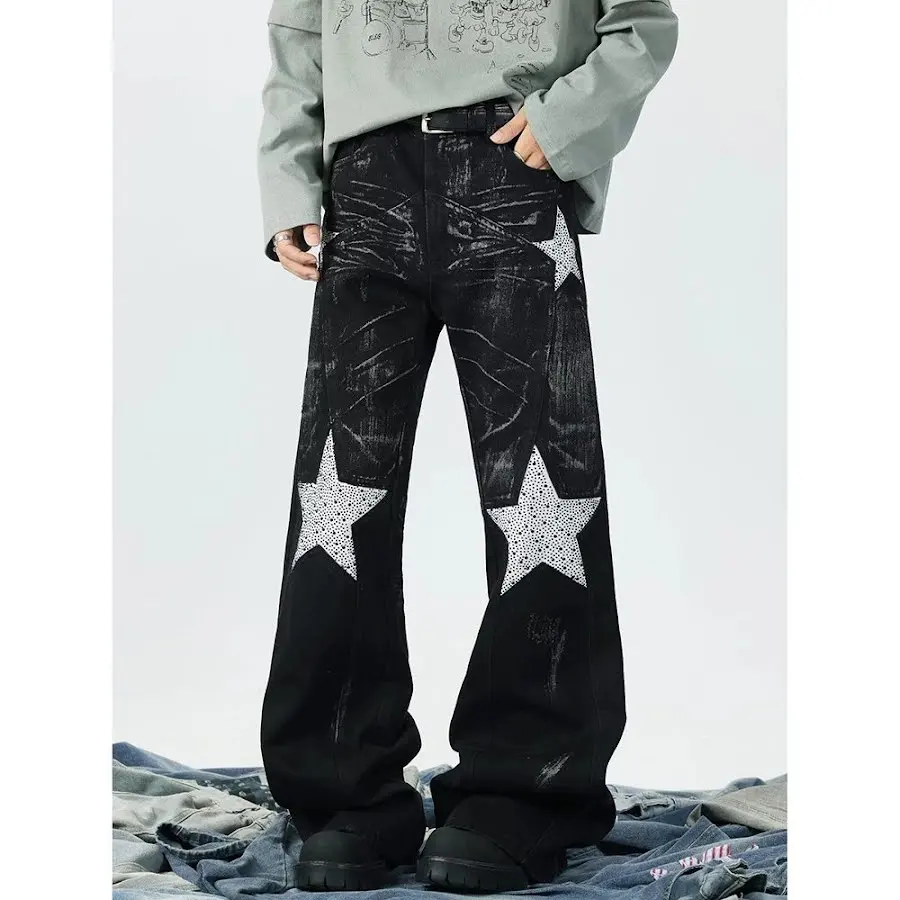 Star Stud Flared Jeans