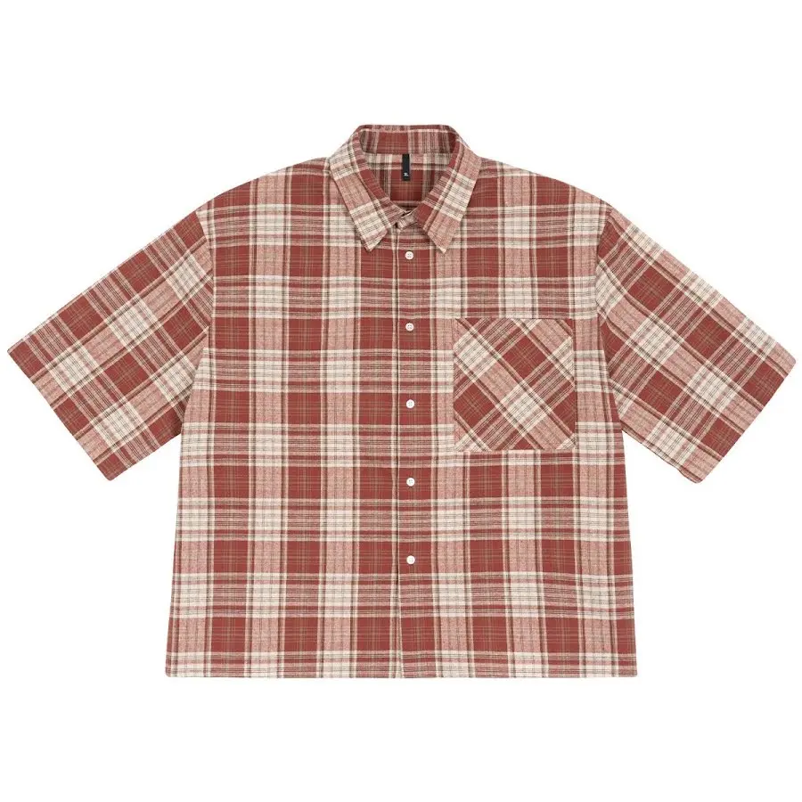 Boxy Plaid Button Shirt