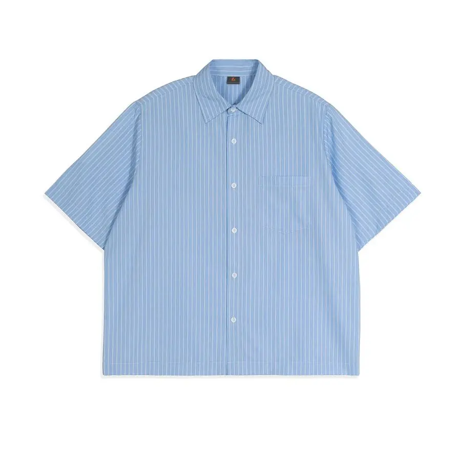 Striped Camp Collar Shirt