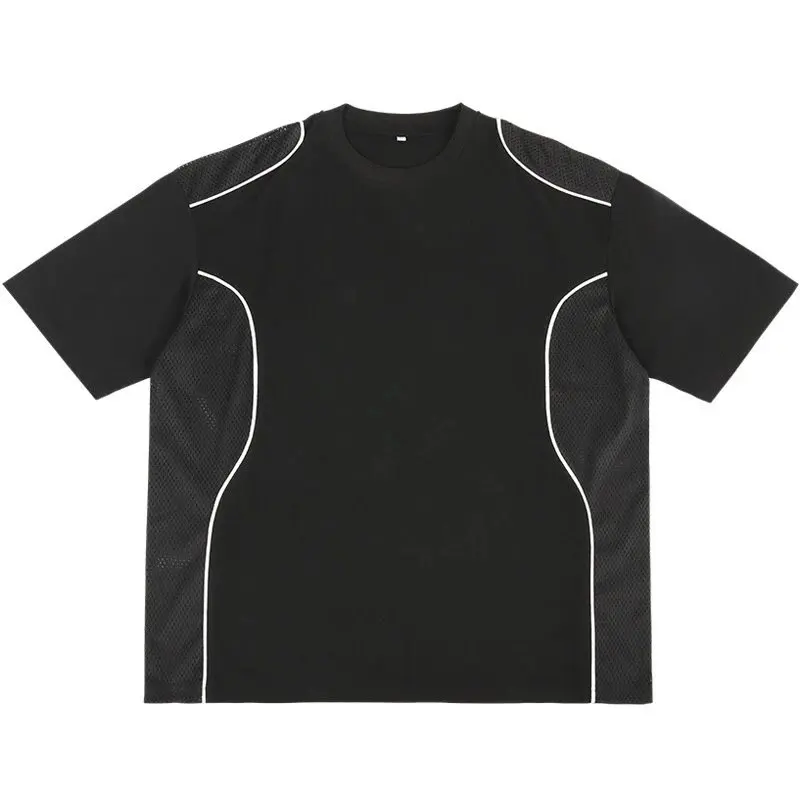Mesh Panel Cotton Tee