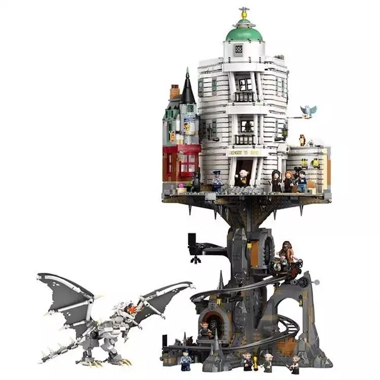 LEGO Harry Potter-compatible Gringotts Wizarding Bank building block model toy