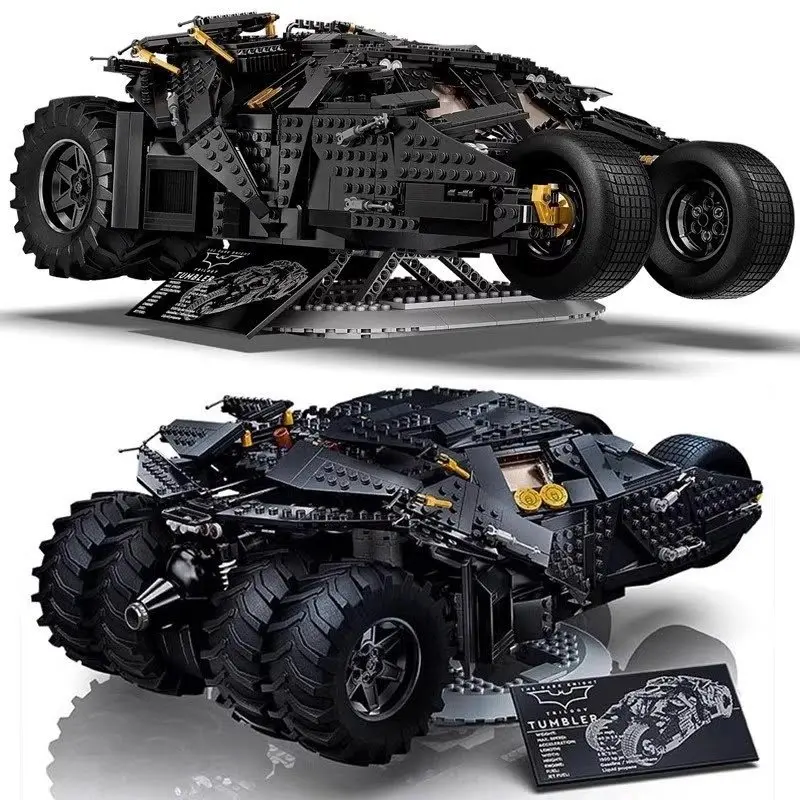 LEGO-compatible Dark Knight Batmobile building block model toy