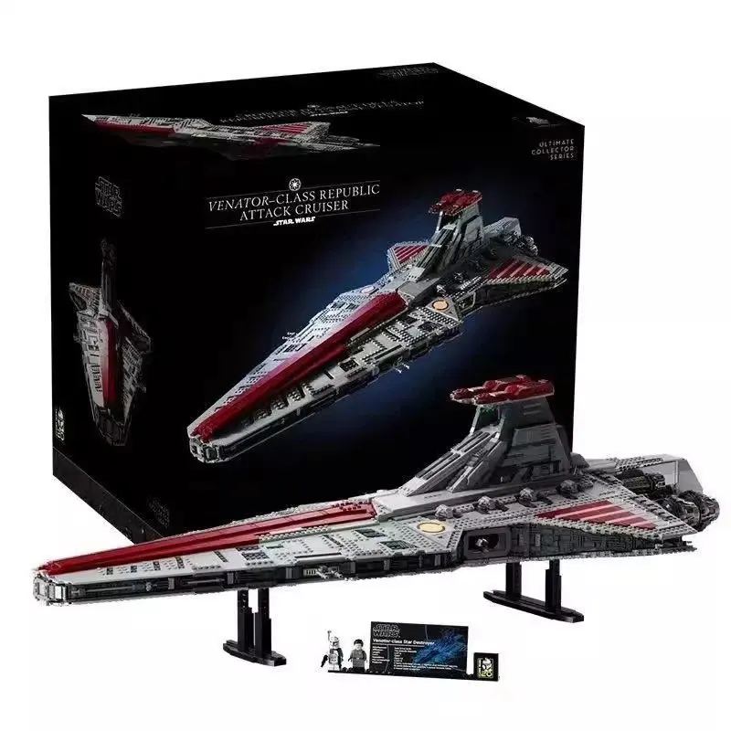 Compatible with LEGO-style building blocks: Star Wars Venator-class Cruiser