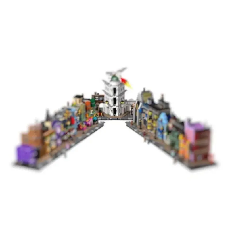 LEGO-compatible Harry Potter Series 76444 Mini Diagon Alley Building Set – Collectible Display Model
