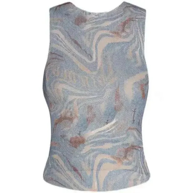 I.AM.GIA Blue Swirl Sheer Izar Tank