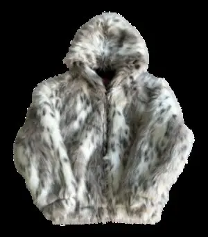 Corteiz Faux Fur Hooded Jacket