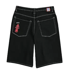 Empyre Ultra Loose Black Denim Shorts