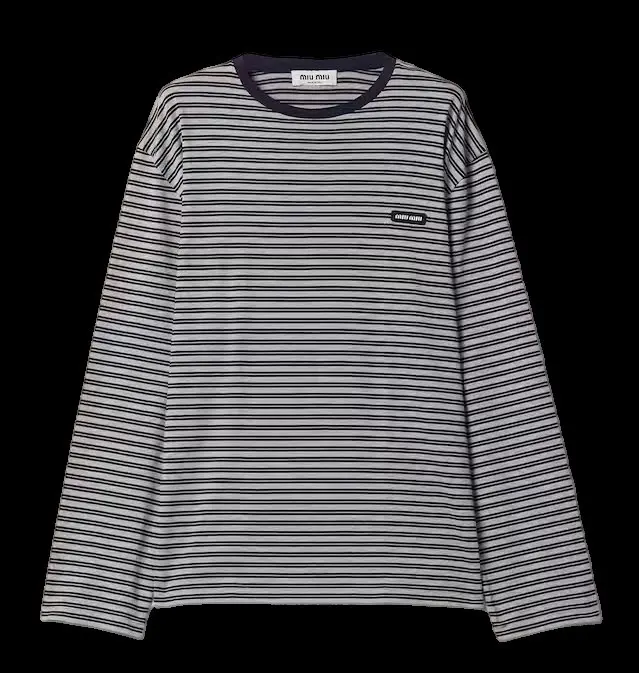 Striped jersey T-shirt