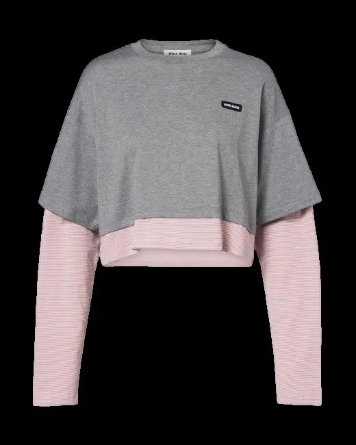 Layered Cotton Jersey T-Shirt