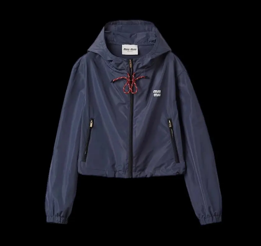 Technical fabric blouson jacket
