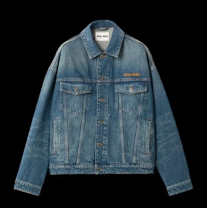 Denim blouson jacket