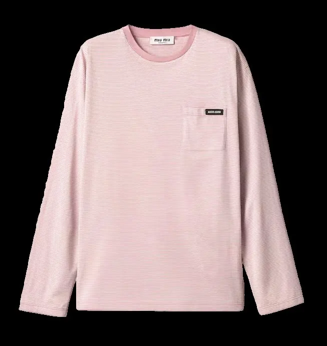 Striped jersey T-shirt