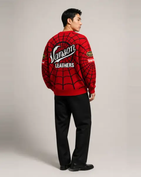 Supreme × Spider Man Sweater