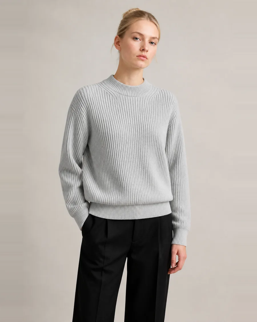 Maison Margiela Round neck pullover loose knit sweater