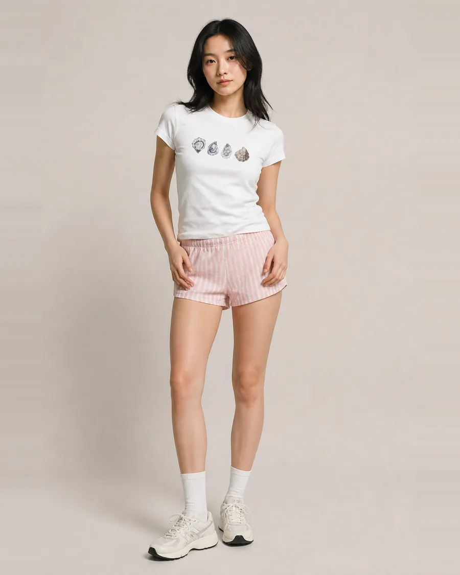 Short, form-fitting T-Shirt