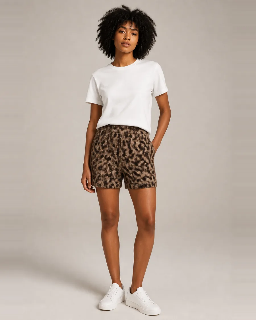 Skims Leopard Shorts